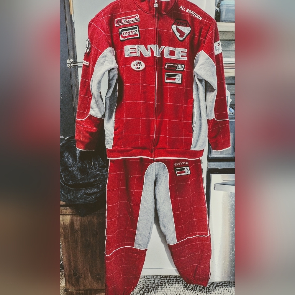 Retro 2000s ENYCE Racing Style Jacket and Sweat Pants